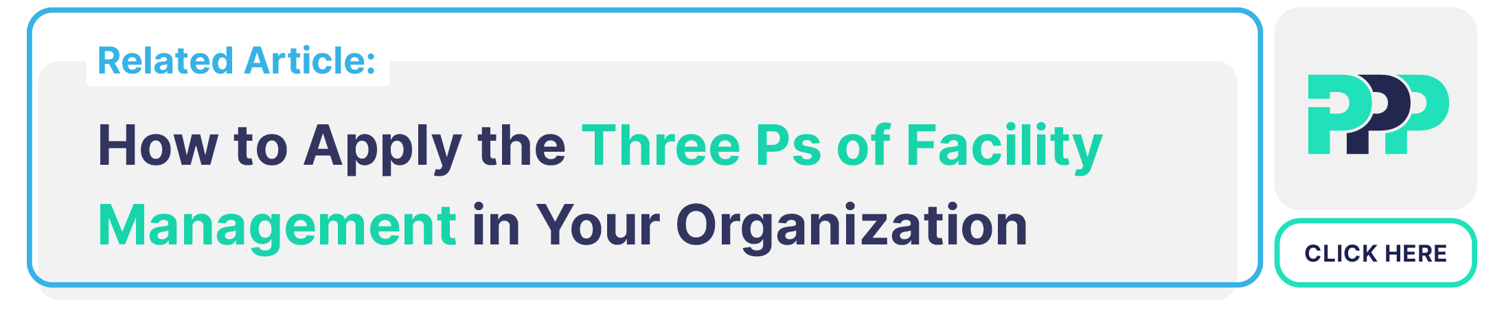 Three Ps of Facility Management Banner