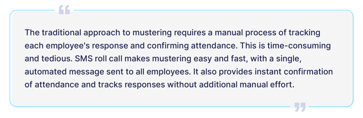 Speed Up Mustering With SMS Messaging Quote