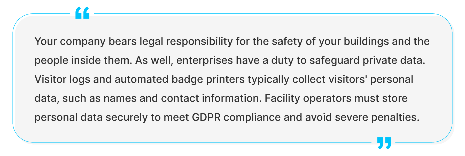 Visitor Badge Quote