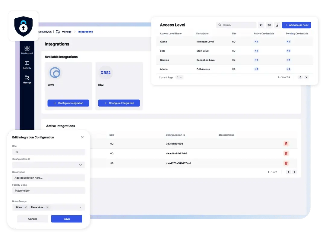 SecurityOS- FacilityOS platform module for physical identity and access management