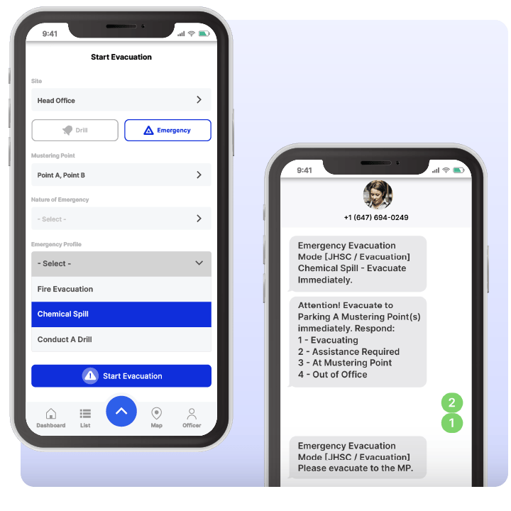 EOS-mobile-devices-start-evacuation-messages-blue-background