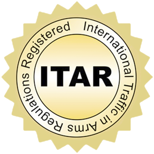 ITAR logo featuring a gold circle with the text 